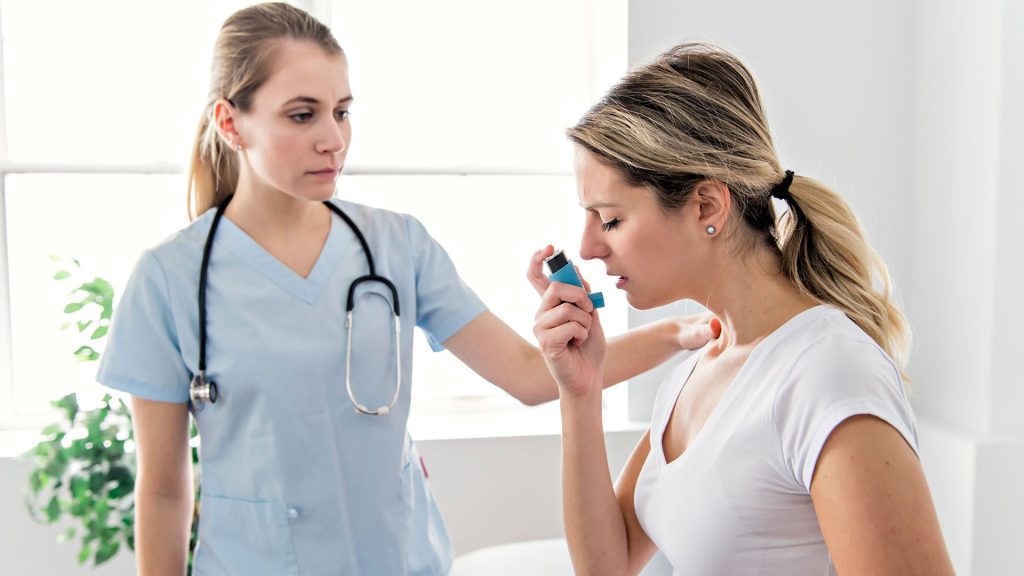 Healthcare professional is taking care of a patient for Asthma Treatment | Allergy And Asthma Care